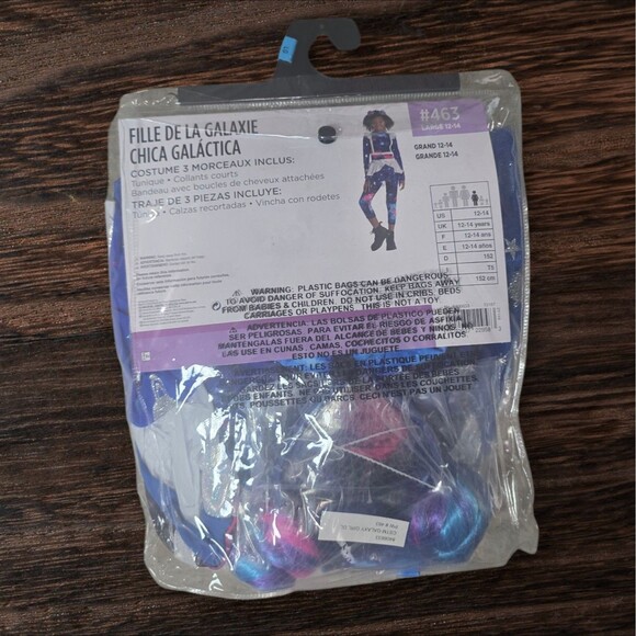 NEW Galaxy Girl Outer Space Alien Halloween Costumes Girls Size L 12-14 - Picture 3 of 3